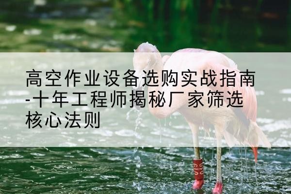 阿尔山剪叉式升降机厂家-高空作业设备选购实战指南-十年工程师揭秘厂家筛选核心法则