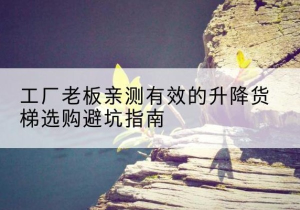 阿尔山升降货梯怎么选-工厂老板亲测有效的升降货梯选购避坑指南